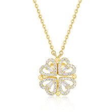 Indlæs billede til gallerivisning Hjerte-kløver halskæde