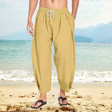 Indlæs billede til gallerivisning Afskårne haremsbukser i bomuldslærred