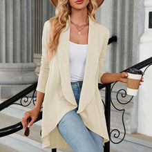 Indlæs billede til gallerivisning Langærmet ensfarvet cardigan