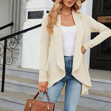 Indlæs billede til gallerivisning Langærmet ensfarvet cardigan