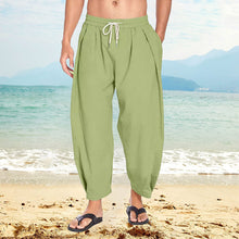 Indlæs billede til gallerivisning Afskårne haremsbukser i bomuldslærred