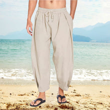 Indlæs billede til gallerivisning Afskårne haremsbukser i bomuldslærred