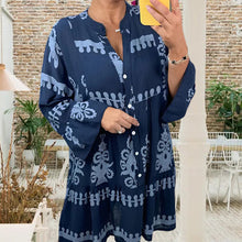 Indlæs billede til gallerivisning V-hals Button-Down Babydoll Kjole