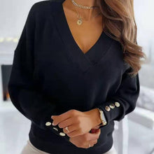 Indlæs billede til gallerivisning V-neck Knitted Sweater