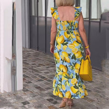 Indlæs billede til gallerivisning Plus size tunika-kjole med citronprint