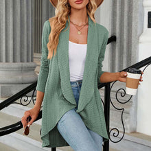 Indlæs billede til gallerivisning Langærmet ensfarvet cardigan