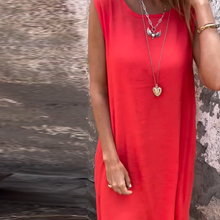 Indlæs billede til gallerivisning Casual kjole uden ærmer med rund hals til kvinder - Forsalg