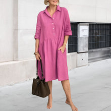 Indlæs billede til gallerivisning Fritidskjole i bomuld og hør til kvinder