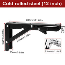 Indlæs billede til gallerivisning Foldbart trekantet skillevægsbeslag