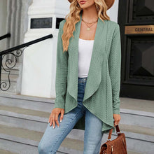 Indlæs billede til gallerivisning Langærmet ensfarvet cardigan