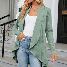 Indlæs billede til gallerivisning Langærmet ensfarvet cardigan