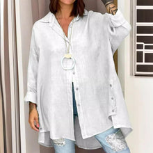 Indlæs billede til gallerivisning Ensfarvet casual skjorte i hør