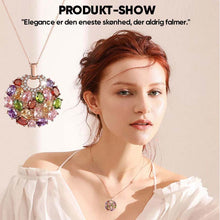 Indlæs billede til gallerivisning Smykkesæt med farvede zirkoner(Øreringe+halskæde+armbånd)
