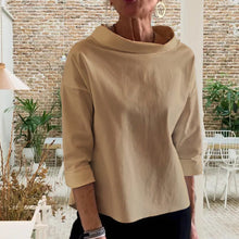 Indlæs billede til gallerivisning Afslappet rullekravetop med brede revers