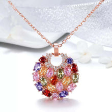 Indlæs billede til gallerivisning Colored Zircon Jewelry Set (Earrings+Necklace+Bracelet)