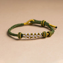 Indlæs billede til gallerivisning Flettet ferskenblomstrings armbånd