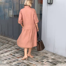 Indlæs billede til gallerivisning Fritidskjole i bomuld og hør til kvinder