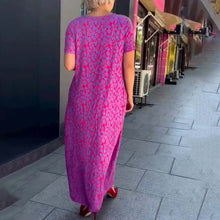 Indlæs billede til gallerivisning 👗2024 Moderigtig plus size-kjole med print