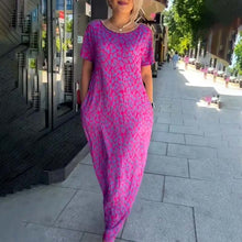 Indlæs billede til gallerivisning 👗2024 Moderigtig plus size-kjole med print