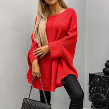 Indlæs billede til gallerivisning Elegant strikket kappetrøje til kvinder