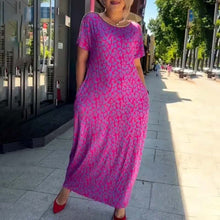 Indlæs billede til gallerivisning 👗2024 Moderigtig plus size-kjole med print