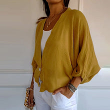 Indlæs billede til gallerivisning Løstsiddende casual cardigan med to knapper