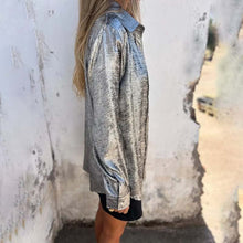 Indlæs billede til gallerivisning Skinnende ensfarvet skjorte