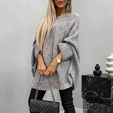 Indlæs billede til gallerivisning Elegant strikket kappetrøje til kvinder