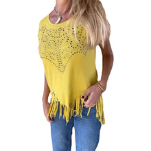 Indlæs billede til gallerivisning Kortærmet t-shirt med rund hals og kvast