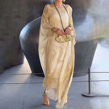 Indlæs billede til gallerivisning Elegant chiffon-kjole med marmorprint