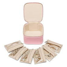 Indlæs billede til gallerivisning Smyckeskrin i läder för resor