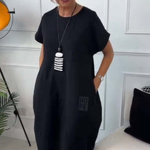 Indlæs billede til gallerivisning Enkel kortærmet kjole med bogstaver