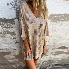 Indlæs billede til gallerivisning V-hals hul strikket top