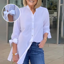 Indlæs billede til gallerivisning Ensfarvede lange bomuldsskjortejakker