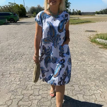 Indlæs billede til gallerivisning Knælang kjole med cashew-lommer