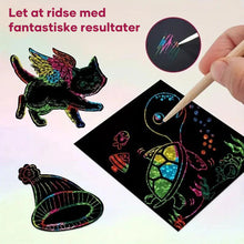 Indlæs billede til gallerivisning 【100 stk/1 sæt】 DIY Rainbow Magic Scratch Paper Art Set