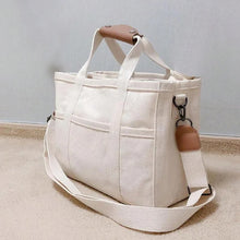 Indlæs billede til gallerivisning Lærredstaske med flere rum