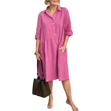 Indlæs billede til gallerivisning Fritidskjole i bomuld og hør til kvinder