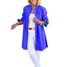 Indlæs billede til gallerivisning Ensfarvede lange bomuldsskjortejakker