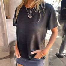 Indlæs billede til gallerivisning Kortærmet T-shirt med guldfolie