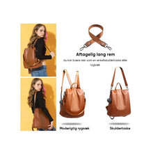 Indlæs billede til gallerivisning Tyverisikret skuldertaske i PU-læder