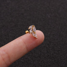 Indlæs billede til gallerivisning Rustfrit stål zirkon øreknogle ørestikker