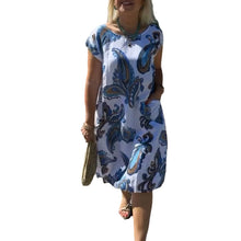 Indlæs billede til gallerivisning Knælang kjole med cashew-lommer