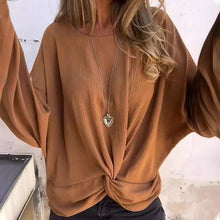 Indlæs billede til gallerivisning Rund hals og halværmet crossover-top