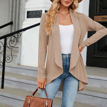 Indlæs billede til gallerivisning Langærmet ensfarvet cardigan