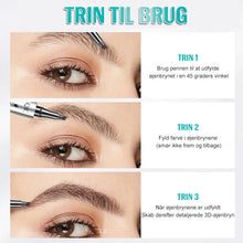 Indlæs billede til gallerivisning 🔥STORT UDSALG - 50% RABAT🔥3D Vandfast Microblading Øjenbrynspen 4 Gaffelspids Tatoveringsblyant (2 stk)