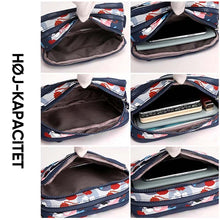 Indlæs billede til gallerivisning Lille lærredstaske i tre lag