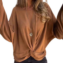 Indlæs billede til gallerivisning Rund hals og halværmet crossover-top