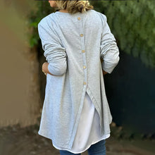 Indlæs billede til gallerivisning Bogstav Rund hals Faux todelt T-shirt