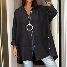 Indlæs billede til gallerivisning Ensfarvet casual skjorte i hør